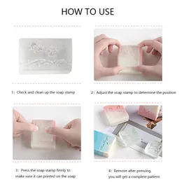 Natural Handmade Series Acrylic Clear Soap Stamp Seal Mold for Soap Making Supplies 도구 키트 DIY 공예 사용자 정의 가능한 로고