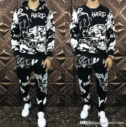 19SS Tracksuit Men Headon of Printing Sweatshirts Sweat Suit Suit Mens Mens Hoodies Designer Luxury Mens Sweat 5551954