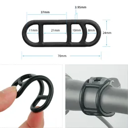 10/5/2st Gel Band för cykelstrålkastare Bakre lampstybar Post Mount LED Light Torch Holder Bungee Stretch Rubber Straps