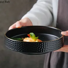 Золотая керамическая чаша домашняя суп-миска салат миска десертов миски с закусками ресторан