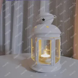 Titulares de vela de Natal em copos Tabela Stand Iron Cristais vintage Velas penduradas Decorazioni Casa Decor Decor Presente