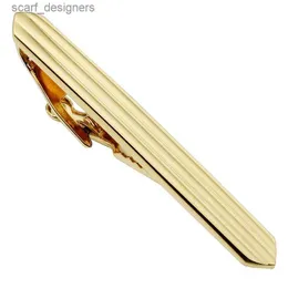 TIE CLIPS esagonale Golden Tie Clips for Men Show Mens Unique Charm Y240411