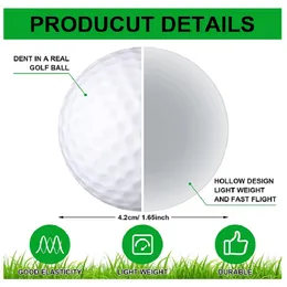 300 Pcs Golf Balls Bulk White Golf Practice Balls Hollow Golf Plastic Ball Secondary Use Hit Away Golf Balls Training Golf Balls