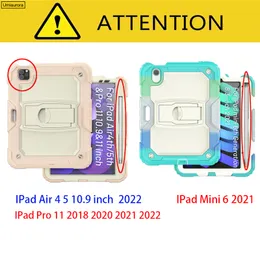 Heavy Duty Kids Silicone PC Hybrid Armor Cover For IPad 7 8th 9th 10.2 10th Gen Air 10.9 Mini 4 5 6 9.7 Pro 11 inch Tablet Case