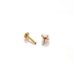 Piercing labret F136 Titanium 16g Insert Push-Pin Opal Lip Stud Helix Conch Piercing Brosk Tragus Ear Nail Body Jewelry Goth