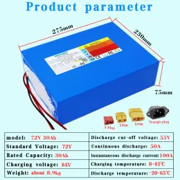 72v 15ah/20ah/30ah 21700 حزمة بطارية الليثيوم 0-3000W محرك عالية الطاقة الدراجة الكهربائية الدراجة النارية البطارية + 84 فولت 5A شاحن