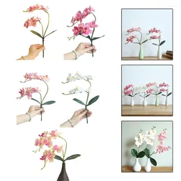 Decorative Flowers 1pc Phalaenopsis Artificial Flower Home Decoration Wedding Bouquet Road Guide 46 Cm Plastic Decorations