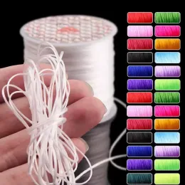 100 m/rotolo colorato con perline di cristallo elastico forte per il bracciale thread tratto collana collana di gioielli fai -da -te che producono cavi linea