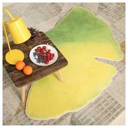 Tappeti creative gingko foglia macinatura macinatura soggiorno foglie a forma di venta