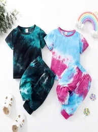 Kleidungssets 14 Jahre Kinder Kinder Baby Jungen Mädchen Sommerkleidung Set Mode Kleinkind Kurzarm gebundene Tops Shirt Pan8154609