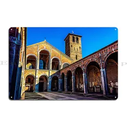 Basilica a Milan Metal Sign Club Party Custom Plaques Plaques Sign Poster