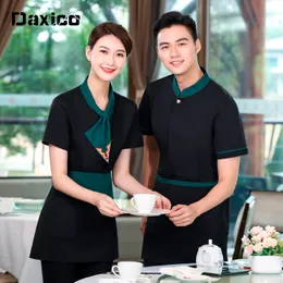 Uniforme da cameriere di ristoranti a maniche corte per donna servizio alimentare Wear Cafe Cafe Kichen Cooking Giacca abbigliamento da lavoro