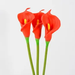 Decorative Flowers Faux Silk Calla Lily Flower Elegant Artificial Callalily Branch For Home Wedding Party Decor Indoor Outdoor Garden