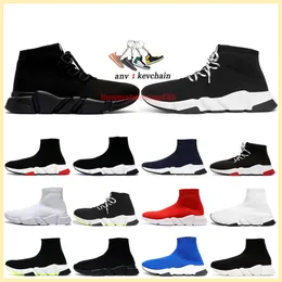 Designer Casual Shoes Socks Running Shoe Platform Mens Shiny Knit Speed 2.0 Sneakers Trainer Runner Sneaker Sock Shoe Lace-Up Womens Speeds Booties