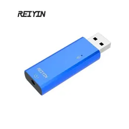 Connectors Reiyin Usb Dac Toslink Optical Audio Converter Pc Game 192khz 24bit Hifi Music Portable Adapter with Mic