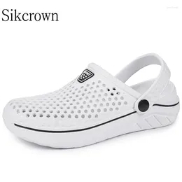 Casual Shoes Clogs Eva för män Kvinnor Summer Beach Sandals Ladies Slipper Flat Anti-Slip Flip Flops Pink White Garden Size45
