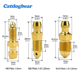 CatDogber 4PCSチタニウムボルトM6 M8 M10 X PTICH1.0/1.25mm間隔オートバイキャリパーオイルドレンブリードスクリューオイルドレインスクリュー