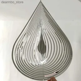 Искусство и ремесла 3D Wind Spinner Chime Квадратная капля форма капли из нержавеющей стали Ветровые ветры как для наружного Arden, так и для внутреннего L49