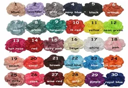 Mixed colors 50pcs in total Artificial burn edge bright satin bloom rose fabric flower for dresses decoration8255324