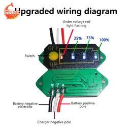 1S 2S 3S 4S 5S 6S 7S 13S 16S مؤشر سعة البطارية 18650 لاعب بطارية ليثيوم اختبار مستوى بطارية LED مستوى الشحن