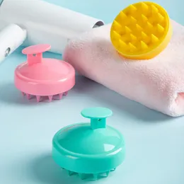 Spazzola da bagno in silicone Pennello per capelli Spazzole Spazzole Cavalno Massage Capelli Silicone Scrubber Scrubber Spazzole Manuale Capelli per animali domestici Scratcher