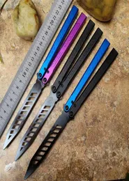 Theone Butterfly Balisong Trainer Eğitimi Jilt Swing Bıçağı Keskin Siyah D2 Bıçak Kalamar Yılan Deniz Canavarı Chimera BM51 EX10 POC4032285