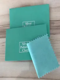 EPACK 100PCS Srebrny Poliska 10x7 cm Pakiet polerowania Silver Cleaning Clean Clean Cloth Srebrna biżuteria zamsz Mai4682320