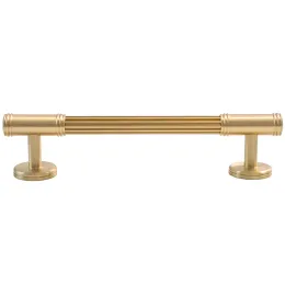 Modern Brass Kitchen Drawer Handles Vertical Texture Cabinet Knob American Retro Cupboard Pulls Furniture Hardware Accessories