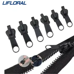 6 pezzi di lavoro a mano da 6 pezzi Strumenti di cucitura zipper zipper zipper universali universali a 3 dimensioni sostituzione slider kit di riparazione con cerniera Accessori