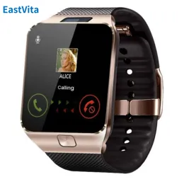 Смотрите DZ09 Smart Watch Fitness Tracker 1.56 "HD Color Ecrem