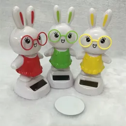 태양 광 춤 장난감 스윙 토끼 댄서 태양 광 발전 장난감 사무실 책상 창실 또는 자동차 대시 보드 장식
