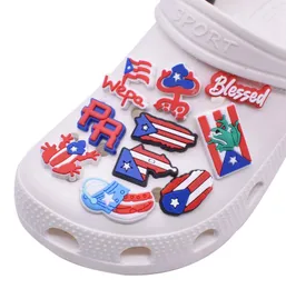 Favorler Porto Riko Ayakkabı Süslemeleri Charm Toup Aksesuarları Jibitz Charms Düğmeleri Hediyeleri1437553