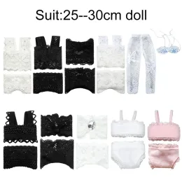 1Set Soft spets underkläder BH -trosor för 30 cm docka 1/6 knickers för Blythe 1/6 BJD Dolls Top Underpant för Dollhouse Kids Toy