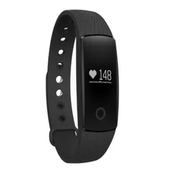 ID107 سوار ذكي ساعة للياقة البدنية متتبع معدل ضربات القلب مراقبة الاغتصاب Smart Wristwatch لجهاز iPhone Android Smart Phone Watch2019133