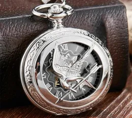 Retro Vine Hollow the Hunger Games Mockingjay Mockingbird Quarz Pocket Watch Halskette Kette Mode Silver Relogio de Bolso T2005023706891