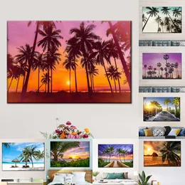 TROPICAL BEACH CANVAS PITTURA TROPICAL SIMPATIVE HD Pictuomi Palm Island Poster Stampe per decorazioni per pareti del soggiorno