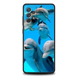 Ocean Animal Dolphin Phone Case för Samsung Galaxy A51 A71 A21S A12 A11 A31 A41 A03S A52 A32 A22 A13 A23 A33 A53 A73 5G Cover