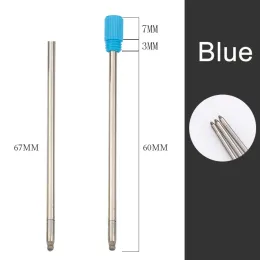 100 st/parti 2,75 tum 7 cm kort påfyllning av byte av kulspet för kristallstång påfyllningsbar svartblå röd bläck ph2005