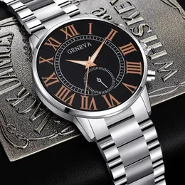 Armbandsur 2024 Luxury Men's Watch med Diamond Elegant Brand Quartz Steel Armband Zircon Crystal Top Fashion