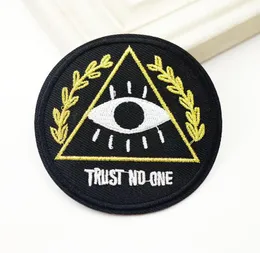 Evil Eye Trust, ninguém bordado patch para roupas ferro em costurar apliques motociclistas patches de roupas de adesivo de roupa 2699897