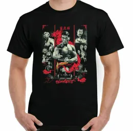 Klassisk figur Bloodsport T-shirt, Mens Martial Arts Jean Claude Van Damme Movie Top Frank Dux