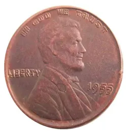 US One Cent 1955 Çift Kalıp Bakır Coper Paraları Metal Zanaat Ölümleri Üretim Fabrikası 7919862