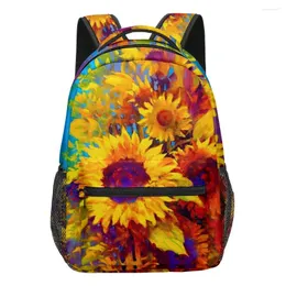 Backpack Fashion Hip Hop Kpop Juventude bolsas escolares unissex Travel Sunflower Print 3D PRIMEIRA OXFORD BETHABOLS DE ombro à prova d'água