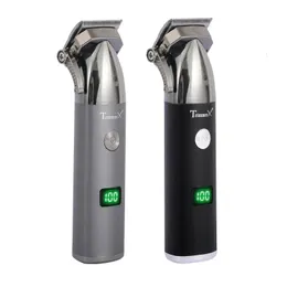 USB Electric Cordless Hair Cutting Machine Professional Barber Trimmer For Men Clipper Digital Display 240408