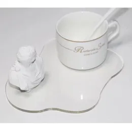 2pcs Cloud Shape Cup Mats Acrylic Irregular Coasters Creative Mug Coffee Cup Coaster for Desk Dining Table Kitchen Bar