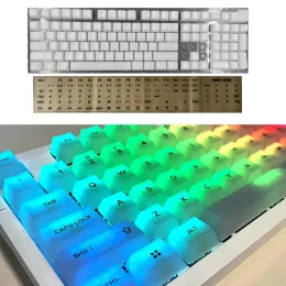 Accessori trasparenti keycaps pbt 104 tasti tastiera meccanica oem retrofine rgb rgb personali personalizzato tastiera chiara chiara mx switch con ISO