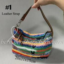 Premium Quality Women's Fashion Knitted Woven Bag Handbag with Letters Logo