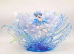 Re lebe eine andere Welt als null Figur Rem Re Zero Crystal Dress PVC Action Figure Collection Model Toys Doll Geschenk Q06211048338