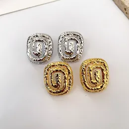 New Design 18K gold fashionable earring retro metal style irregular spiral elegant luxurious earrings PH-03690