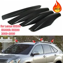 4Pcs Roof Rack Rail End Covers For Lexus RX330 RX350 2004-2007 – Left & Right, Black